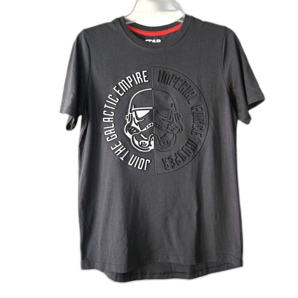 Star Wars Split Stormtrooper Helmet Shirt Join The Galactic Empire Charcoal Tee